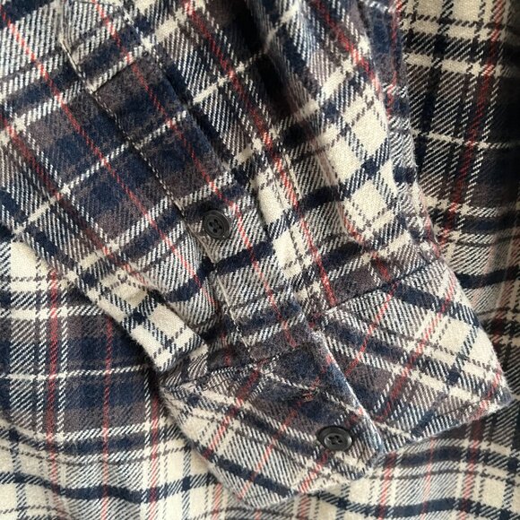 Arbor Collective Men's Plaid Flannel Button Down Shirt Blue Heavyweight Size XXL - Picture 4 of 5